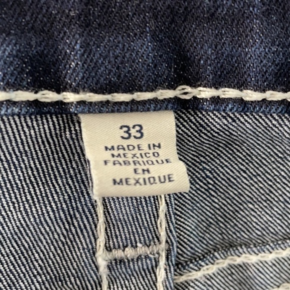 True Religion Crystal Flap Pockets Dark Wash Skinny Jeans Size 33 - Picture 7 of 10